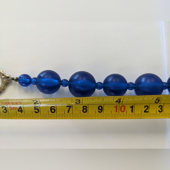 EVC COBALT BLUE LUCITE BUBBLE NECKLACE - Picture 8 of 8